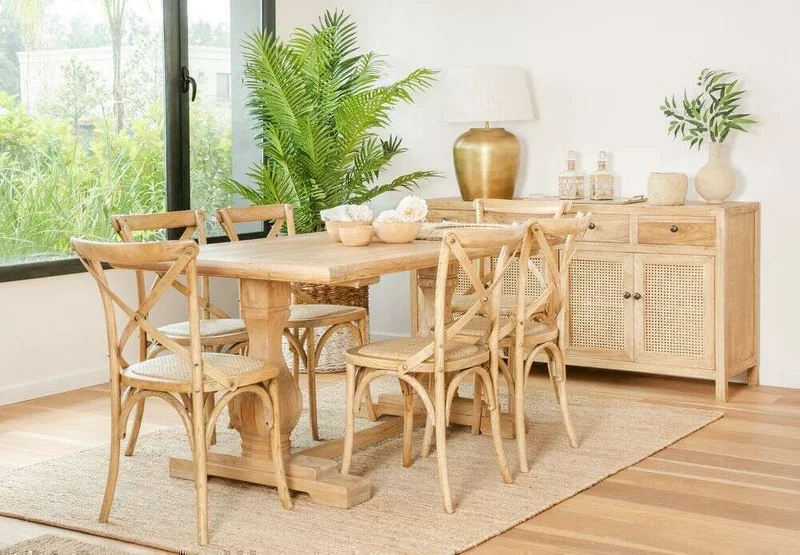 MESA COMEDOR DE OLMO ISABEL - 1.60 X 0.90 MTS en Madera natural - Mesas de comedor, Uruguay | La Iberica, vista 12