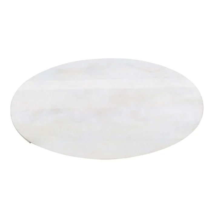 Mesa Ratona Madera Blanco Oval en Blanco - Mesas de living, Uruguay | Divino, vista 8