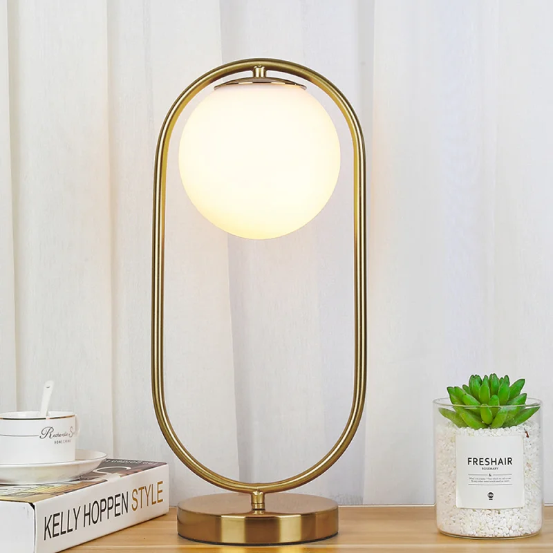 Lámpara de Mesa Romina Dorada en Amarillo - Lámparas de mesa, Uruguay | Serlux, vista 8