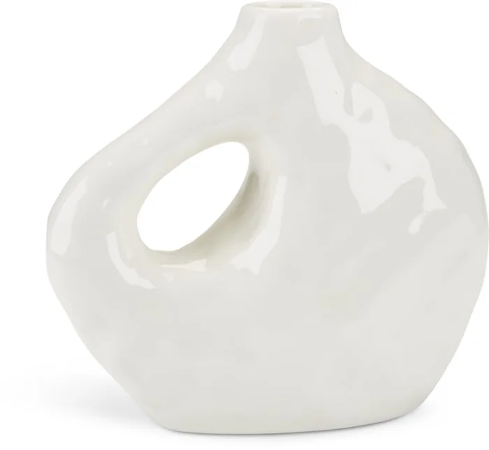 Jarrón SIGFRED W16xL7xH14 cm blanco en Blanco - Jarrones, Uruguay | JYSK