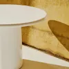 Mesa de centro Albanella de cemento con acabado blanco brillante Ø65 cm - Ø65 cm en Blanco - Mesas de comedor, Uruguay | Kavehome, vista 5 de 8