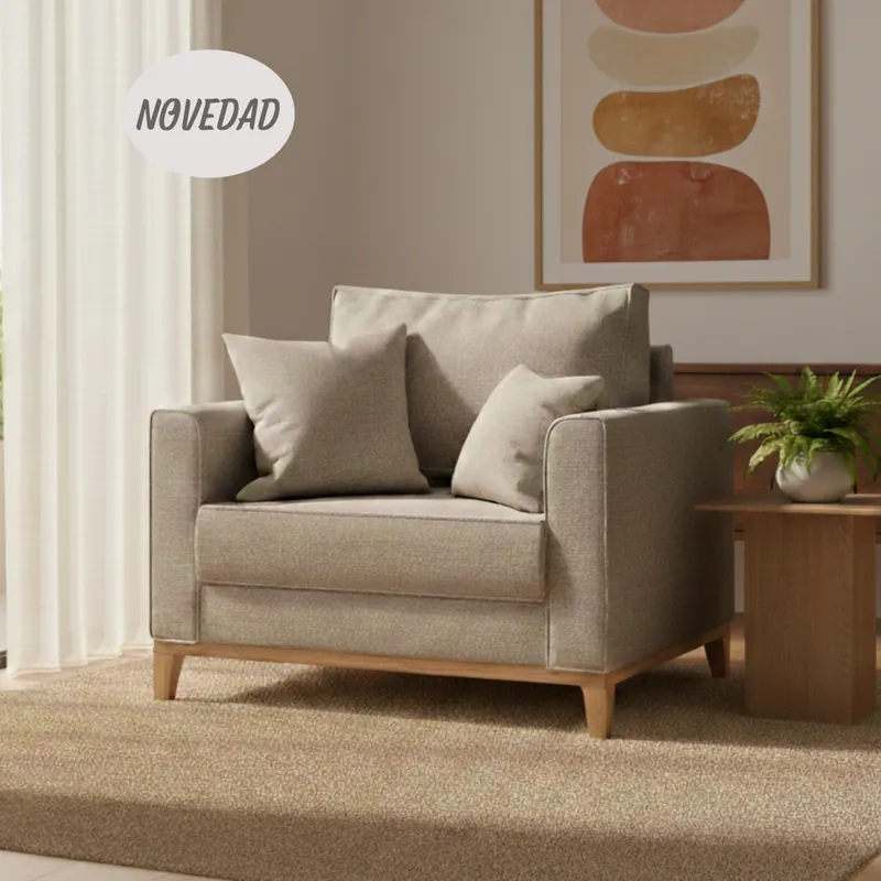 Sillon Beni en Beige - Sillones y sofás, Uruguay | Moderna Hogar