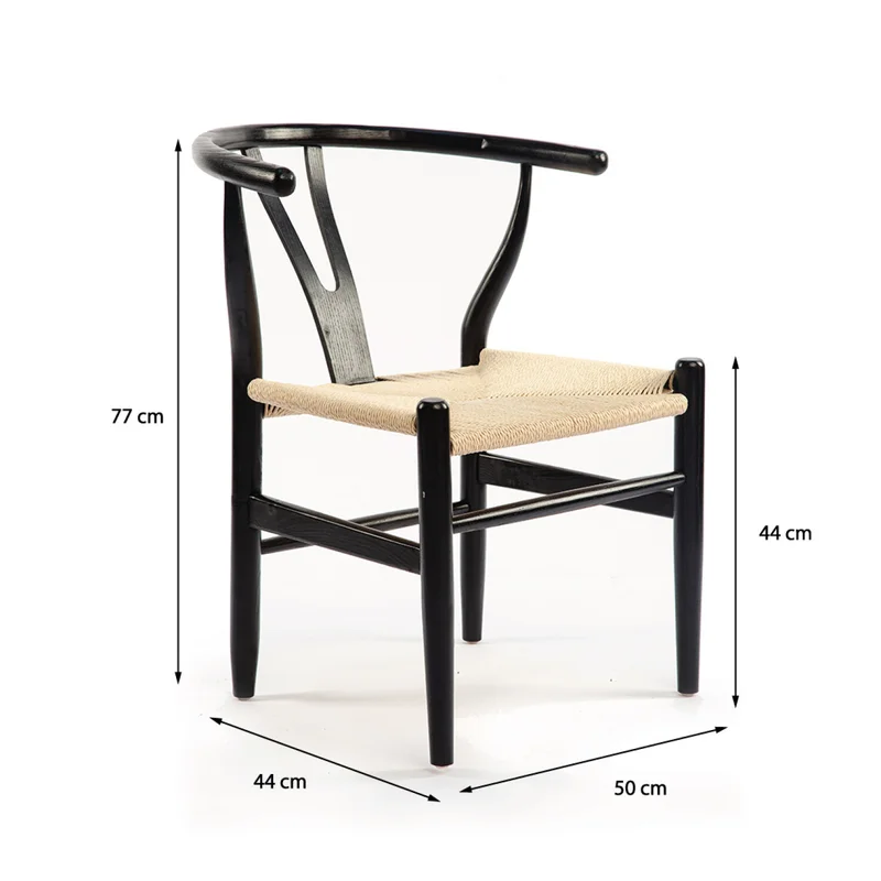 Silla Wishbone - Negro con natural en Negro - Sillas, Uruguay | Walnut, vista 4