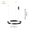 Luminaria de susp. Led circular con corte, 60W Dimerizable, 60cm en Negro - Lámparas colgantes, Uruguay | Iluminica, vista 6 de 6