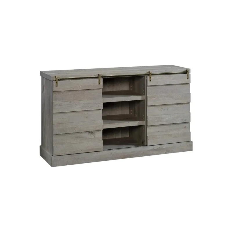 Mueble para TV de madera - Sauder - Línea Cannery Bridge en Gris - Muebles para TV, Uruguay | Ecowood