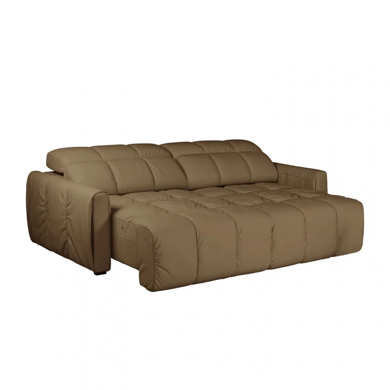 Sofá de cuero 3 Cuerpos - Masom - Marrón Claro en Marrón - Sillones y sofás, Uruguay | Rústico Hogar, vista 3