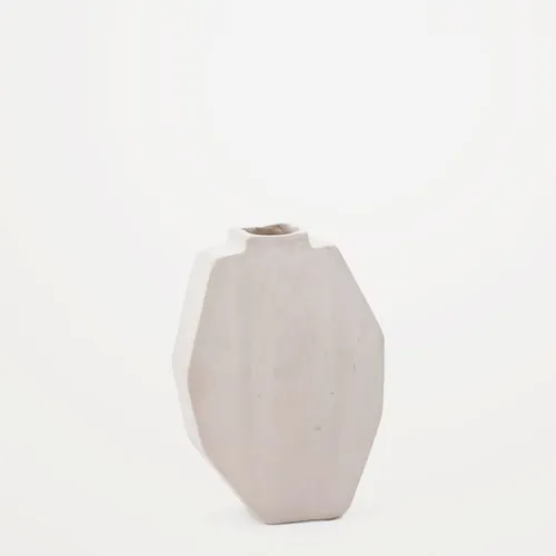 Jarrón Lahara de papel maché gris 32 cm en Blanco - Jarrones, Uruguay | Kavehome