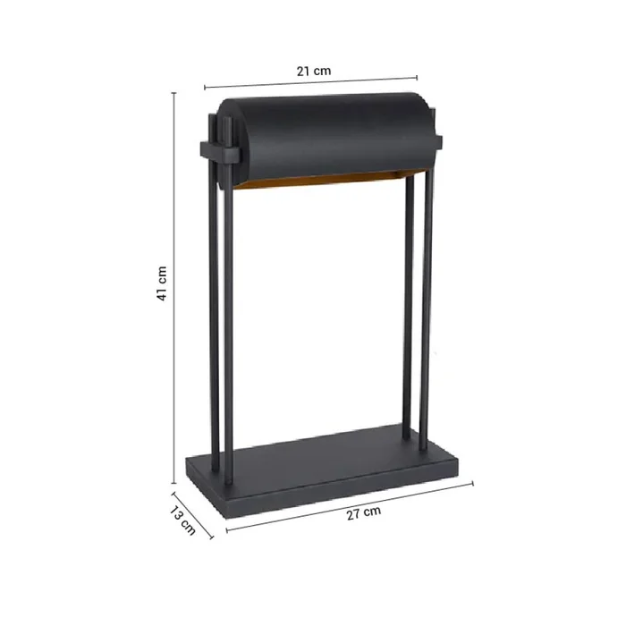 Lámpara de Mesa Livia en Negro - Lámparas de mesa, Uruguay | Serlux, vista 5