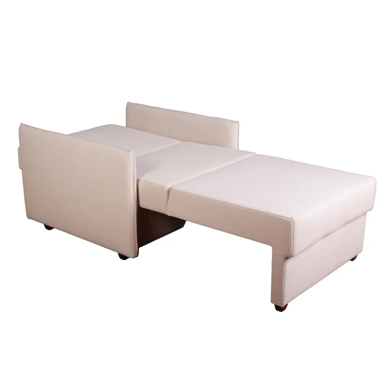 Sofá Cama 1 Cuerpo Tela Natural-beige Lucca Beige en Beige - Sillones y sofás, Uruguay | Divino, vista 3
