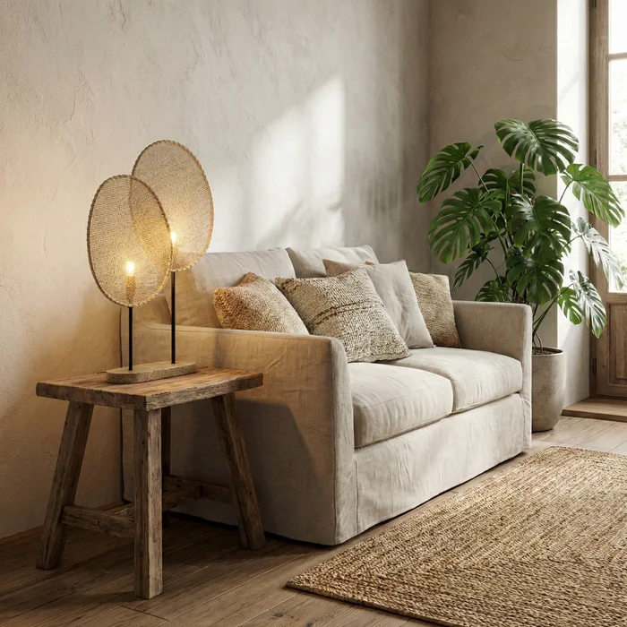 Dúo Orgánica en Beige - Lámparas de mesa, Uruguay | La Perla, vista 4