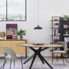 Silla Mahalia gris claro y patas de acero acabado pintado negro en Gris - Sillas, Uruguay | Kavehome, vista 2 de 9