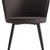 Silla de comedor RISSKOV tela marrón osc/negro en Marrón oscuro - Sillas, Uruguay | JYSK, vista 2 de 5