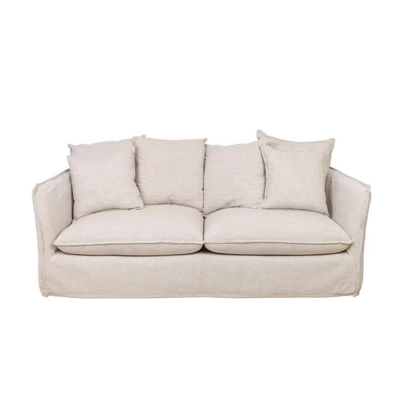 Sofá 3 Cuerpos Tela-premium Natural-beige Bahama Natural en Beige - Sillones y sofás, Uruguay | Divino, vista 3