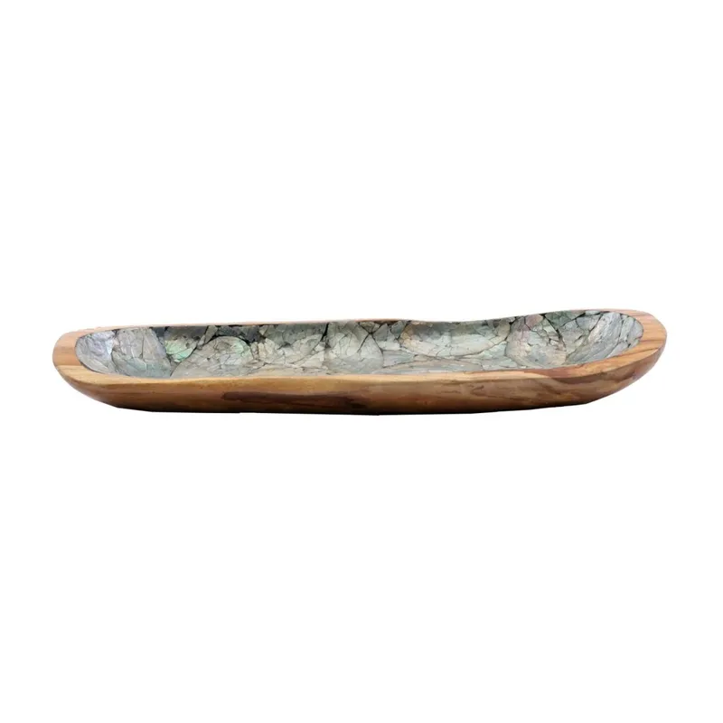 Bowl Naca 45*19*5, Madera Natural-beige Natural/gris en Madera natural - Decoración, Uruguay | Divino