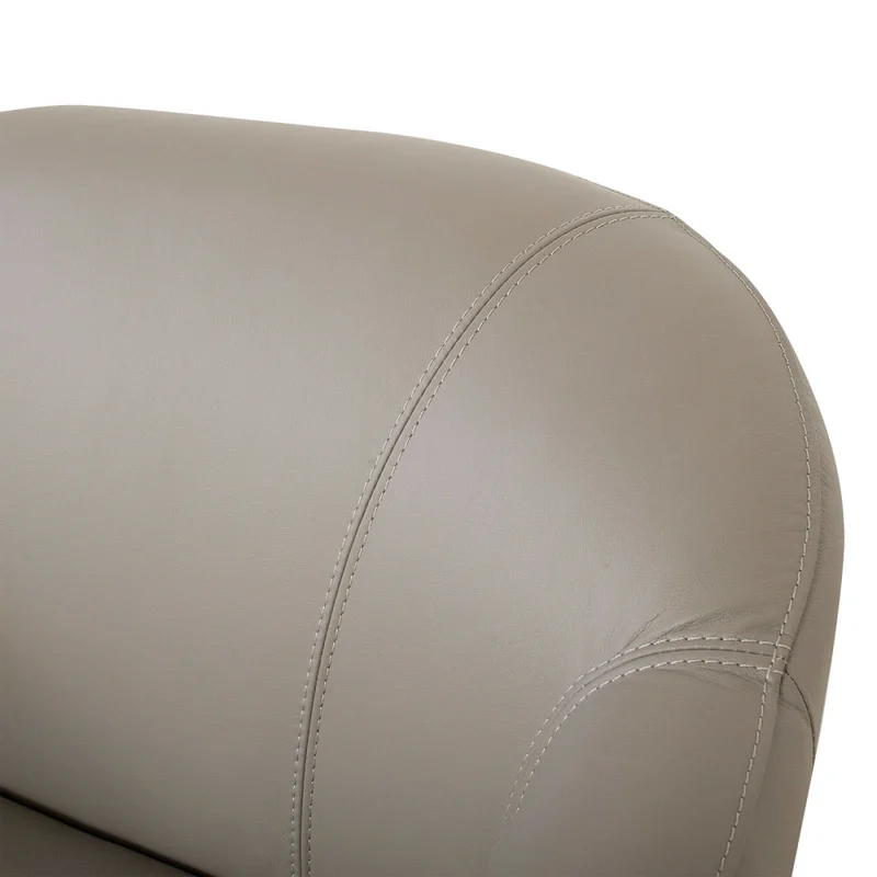 Butaca Giratoria 1 Cuerpo Cuero-100-natural Gris 1004 Grey en Gris - Sillones y sofás, Uruguay | Divino, vista 5