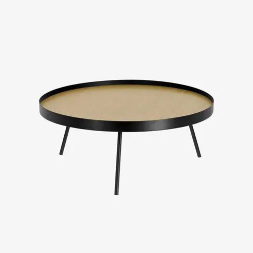 Mesa de centro Nenet Ø 84 cm en Natural, Negro - Mesas de living, Uruguay | Kavehome