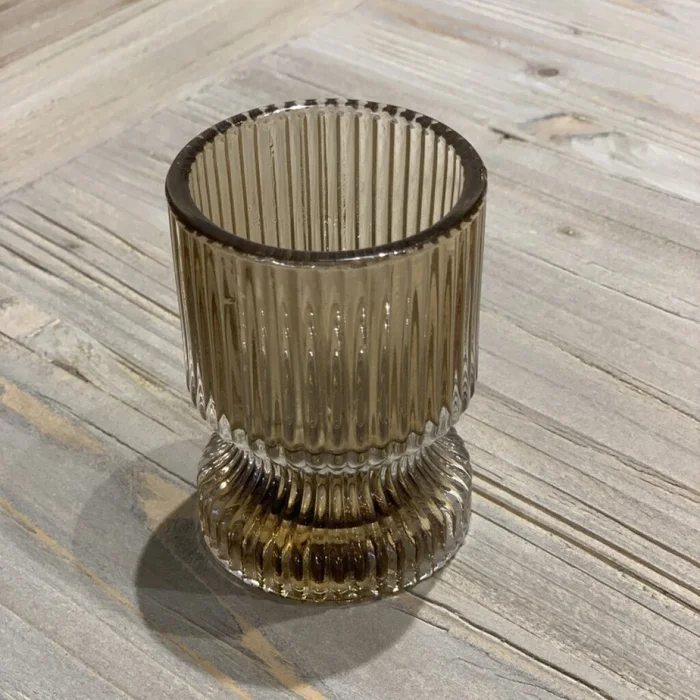 Candelero Nereida Vidrio Marrón en Marrón - Decoración, Uruguay | Aihaus