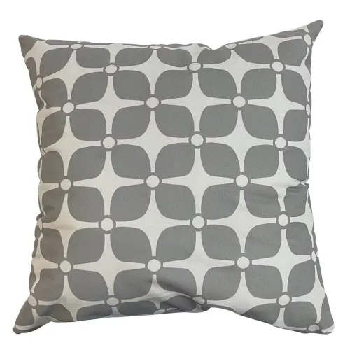 Almohadón estampado Estrella - gris/blanco en Gris - Textiles, Uruguay | Concetto Casa