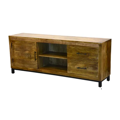 R14A Rack en Madera natural - Muebles para TV, Uruguay | Victoriana