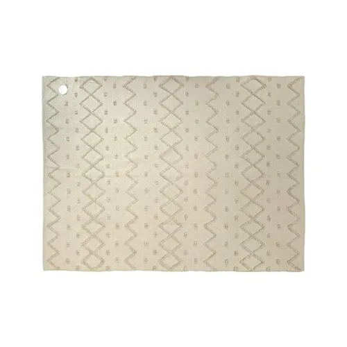 ALFOMBRA NATURAL 122X178CM PUNTOS ZIGZAG - Textiles, Uruguay | Decohogar