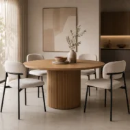 Silla Regina en Eco Cuero Caramelo / Acero Negro - Sillas, Uruguay | Casa Brava, vista 5