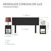 Respaldo de Sommier C/ 2 Mesas de Luz - MDP - NERO en Negro - Dormitorio, Uruguay | Mulata, vista 3 de 6