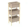 ESTANTERIA 3 CONTENEDORES 95x26x39CMS MADERA Y PP en Beige - Bibliotecas, Uruguay | Koz, vista 1 de 4