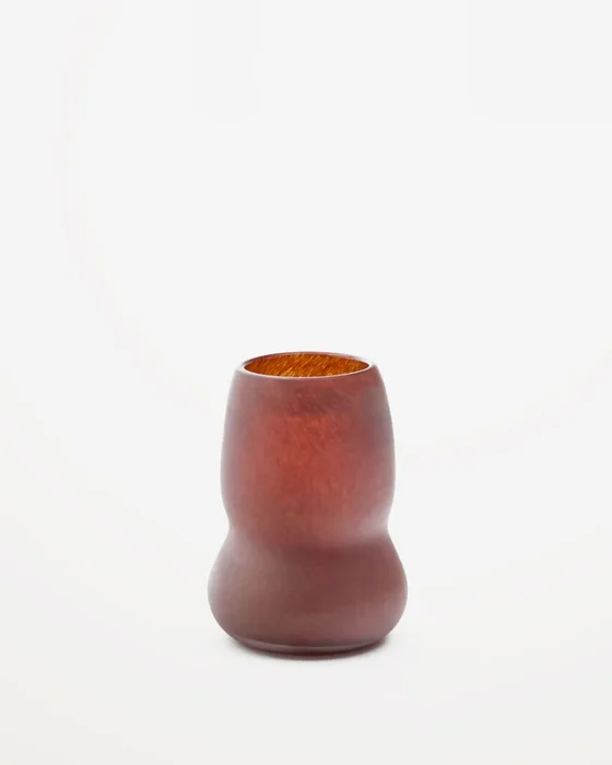 Jarrón Crila de vidrio - marrón 20 cm en Marrón - Jarrones, Uruguay | Kavehome