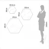 Kit de espejos decorativos hexagonales 60cm, 45cm y 30cm Bordes Blanco - Espejos, Uruguay | Balton, vista 7 de 7