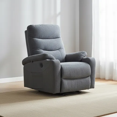 Sofá Reclinable Multifunción 1 Cuerpo Tela Gris Atika en Gris - Sillones y sofás, Uruguay | Divino