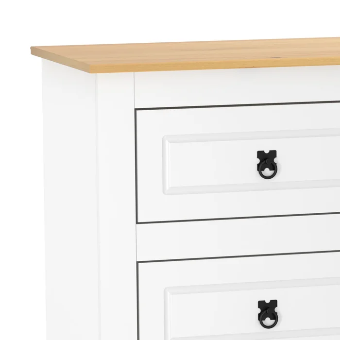 Comoda 6 Cajones Linea Mexicana Cajonera Para Dormitorio E1634 en Blanco - Cómodas, Uruguay | Soy Hogar, vista 2