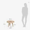 Mesa de centro redonda Glenda madera maciza teca Ø 55 cm en Madera natural - Mesas de living, Uruguay | Kavehome, vista 6 de 6