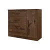 Cómoda Zapatera Genova Plus 1 Puerta 4 Cajones - Oscuro en Marrón - Cómodas, Uruguay | Rústico Hogar, vista 1 de 4