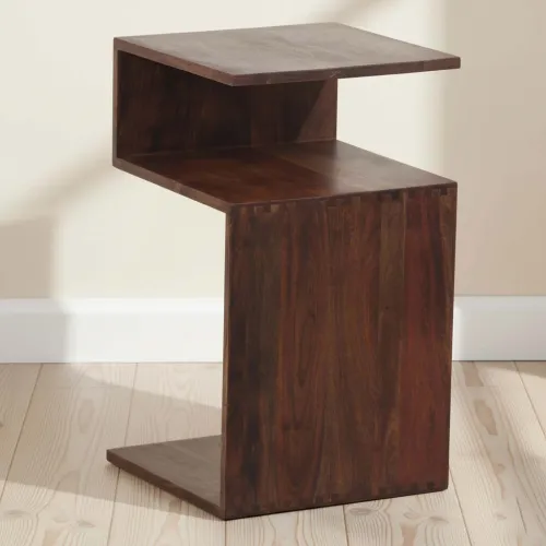 Mesa Auxiliar De Living Madera Marron Nut Almendra en Marrón - Mesas de living, Uruguay | Divino