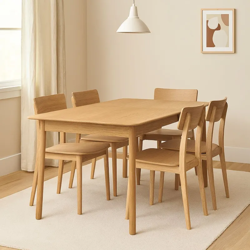 Mesa de comedor GLIMPS Natural EXTENSIBLE - Mesas de comedor, Uruguay | Viasono