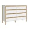 Comoda Combinado Madera 8 Cajones Blanco/Miel - Cómodas, Uruguay | Que Sal Muebleria, vista 1 de 4