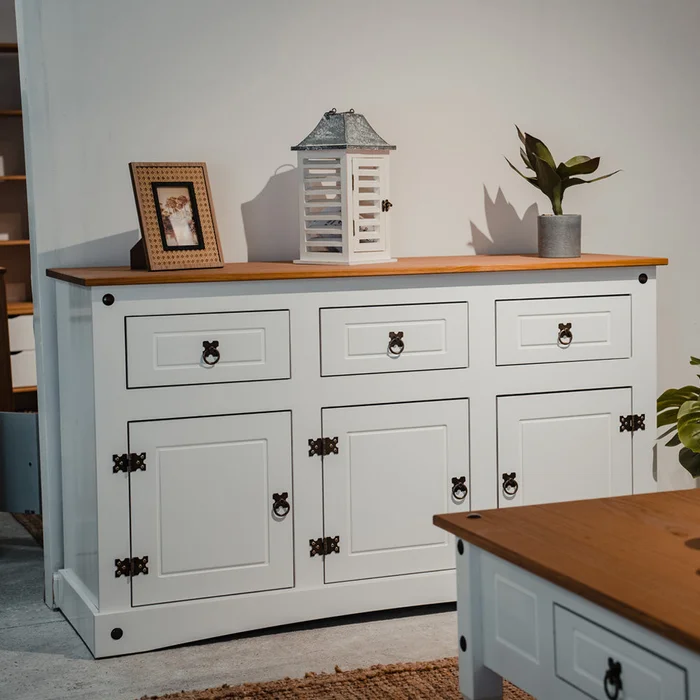 Aparador Burgo Línea Monterrey Blanco Madera Maciza en Blanco - Aparadores y recibidores, Uruguay | Ecowood, vista 2