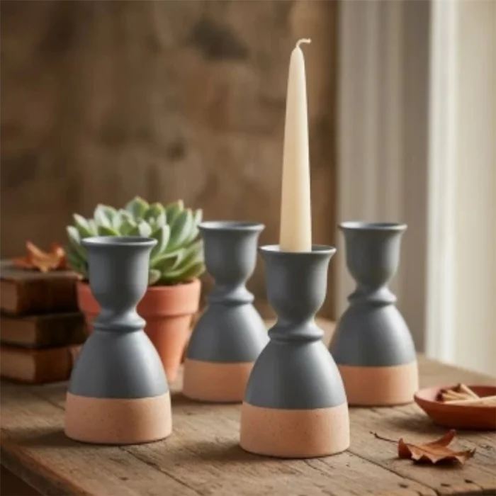 CANDELABRO BOCEL D6.5x12CM CERAMICA en Multicolor - Velas y Portavelas, Uruguay | Decohogar, vista 3