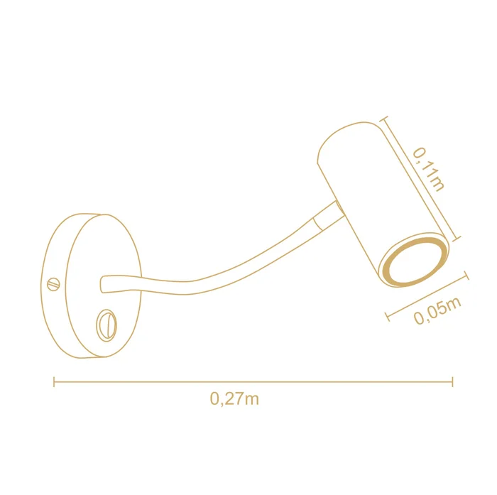 Lámpara Aplique de Pared Flexible - Point en Negro/Marrón - Lámparas colgantes, Uruguay | Berna home, vista 2