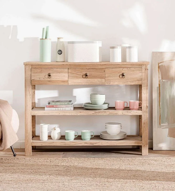 APARADOR / MESA DE ARRIMO OLMO - 1.20 MTS en Madera natural - Bibliotecas, Uruguay | La Iberica, vista 11
