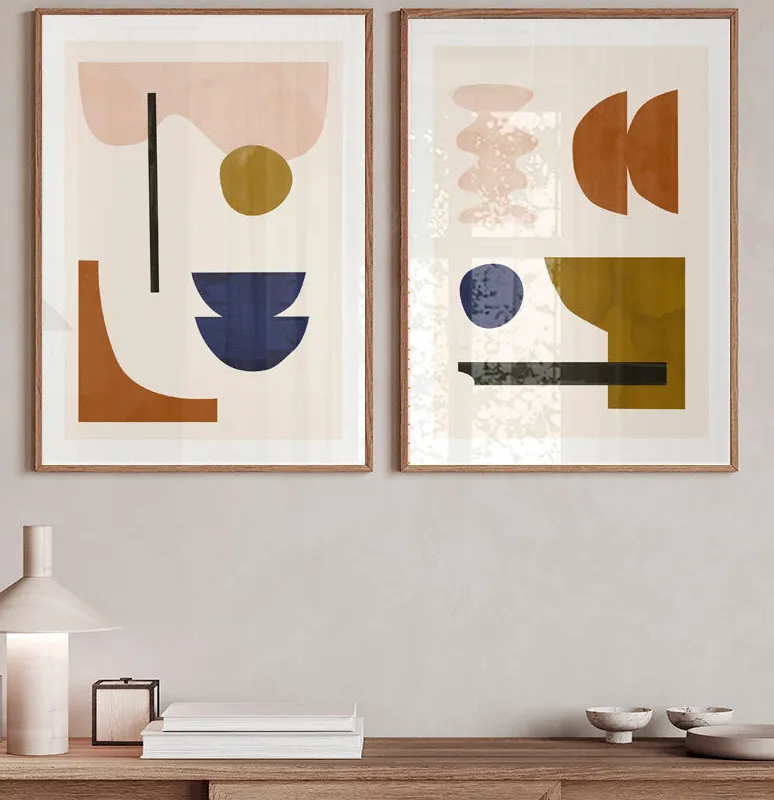 Abstractos Neutros - Tonos Tierra N.01 en Multicolor - Láminas, Uruguay | La Cuadrería