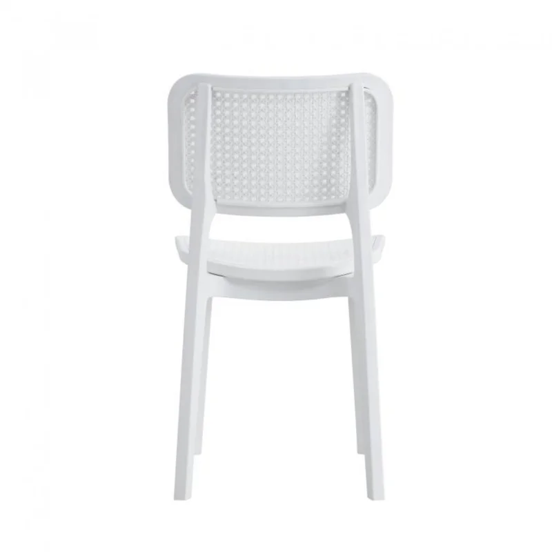 Silla Simil Rattan de polipropileno - Blanco en Blanco - Muebles para el exterior, Uruguay | Rústico Hogar, vista 3