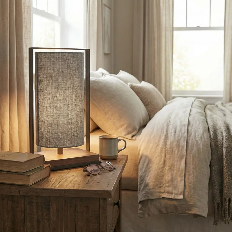 Lámpara de Mesa Frame Cylinder en Gris - Lámparas de mesa, Uruguay | La Perla, vista 3
