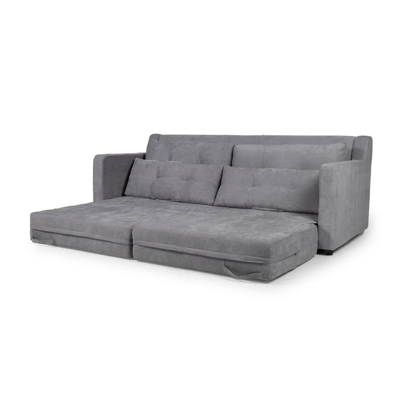 Sofá Cama Nizza - Tela Microfibra - 9250 (Grafito) en Gris - Sillones y sofás, Uruguay | NYR, vista 3