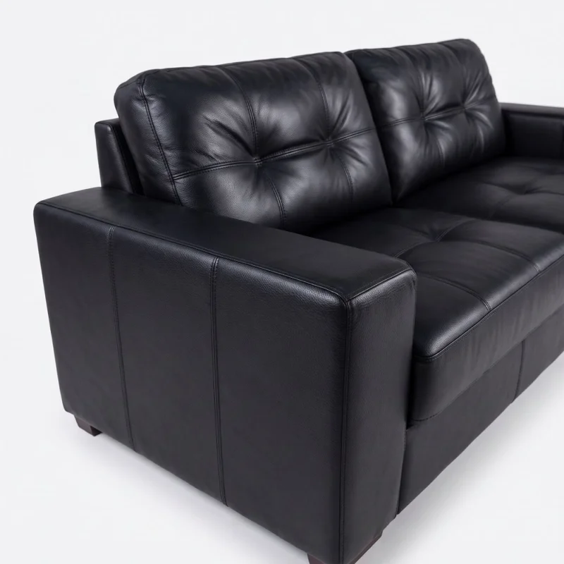 Sofá Fargo - Cuero Básico - 3 cuerpos - 450 (Negro) en Negro - Sillones y sofás, Uruguay | Nyr, vista 4