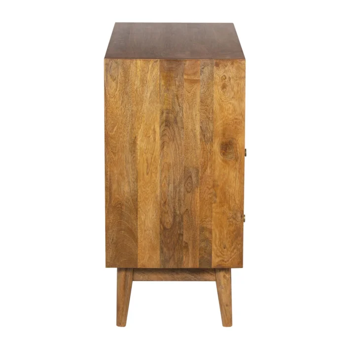 Comoda 3 Cajones Madera-de-mango Marron Parker en Marrón - Cómodas, Uruguay | Divino, vista 5