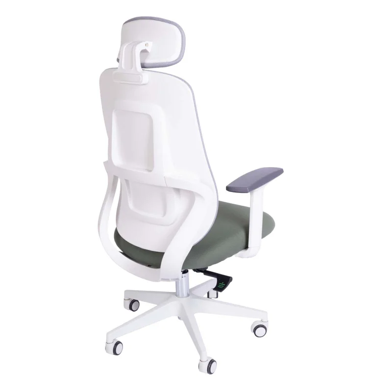Silla De Oficina Malla Blanco Damasco en Verde oliva - Sillas de escritorio, Uruguay | Divino, vista 5