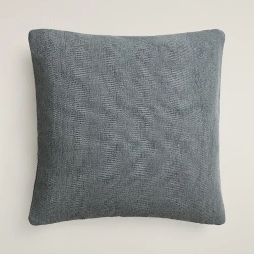 FUNDA COJÍN YUTE Y ALGODÓN en Azul - Textiles, Uruguay | Zara Home
