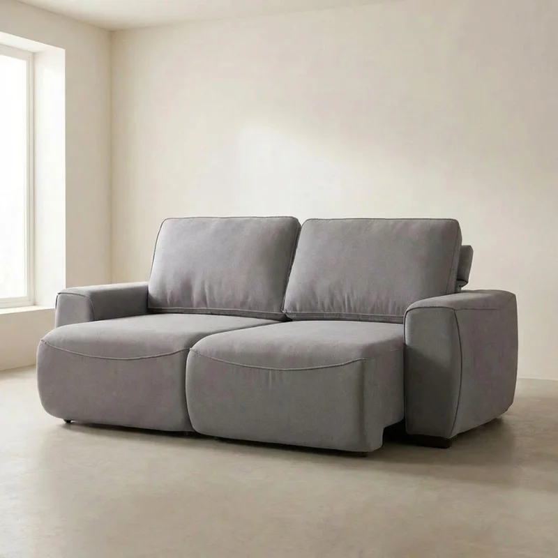 Sofá Adan (Retráctil) - Tela Microfibra - 2 módulos - 12091 (Gris) en Gris - Sillones y sofás, Uruguay | NYR, vista 3