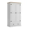 Ropero 2 puertas 1 Cajón Madera - Linea Mexicana - Blanco - Roperos y placares, Uruguay | Rústico Hogar, vista 2 de 5